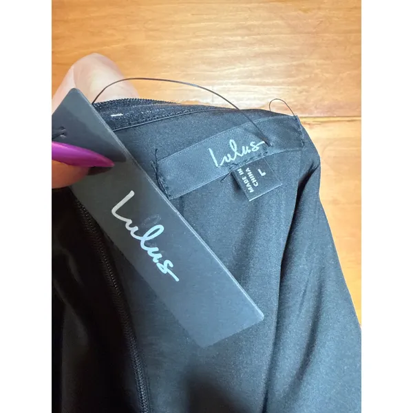 Lulus Compelling Style Black Strapless A-Line Maxi Dress Holiday Banquet Large - Image 6