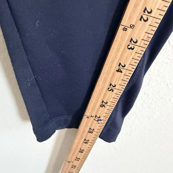 Athleta Peak Hybrid Fleece Tight Leggings Womens Large Navy Blue Outdoor Camping - Image 14