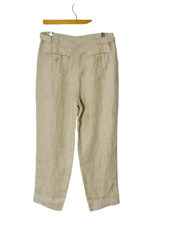 SUNDANCE Linen Pinstripe Trouser Pants - Image 4