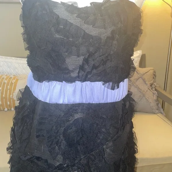 Miss Me Couture Cocktail Little Black Dress Purple Trim - Image 5
