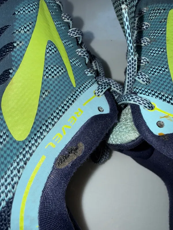 Brooks Men's Athletic Running Shoes - Navy and Lime Green - Image 9