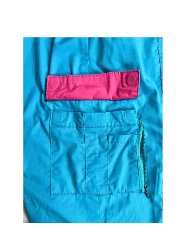 Beyond Scrubs XLG Teal Blue Cargo Scrub Pants Stretch Medical Uniform - Image 10