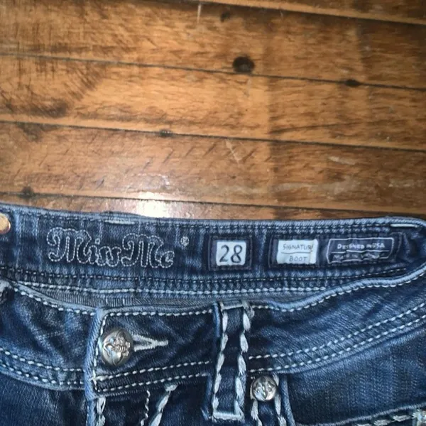 Miss Me embroidered western cowboycore festival 28 bootcut jeans - Image 3