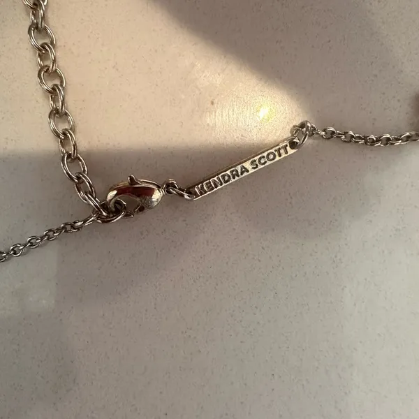 Kendra Scott Elisa Necklace Copper Rose Gold Drusy Pendant Gold Chain - Image 7