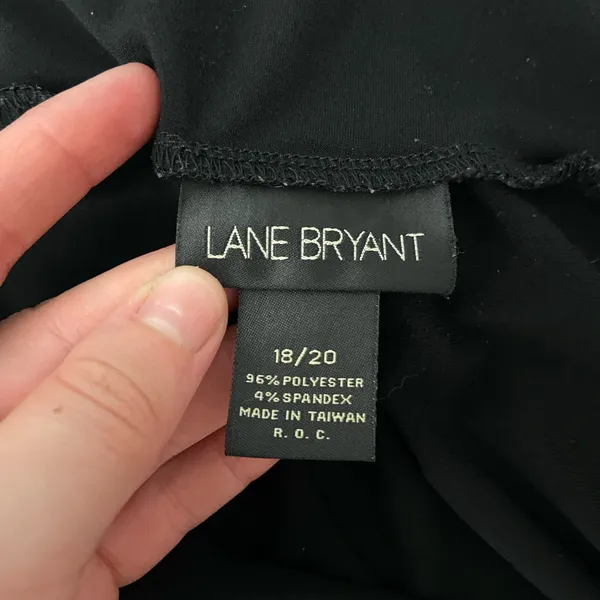 EUC Lane Bryant women’s‎ solid black stretch flowy relaxed smooth ankle skirt 18 - Image 4