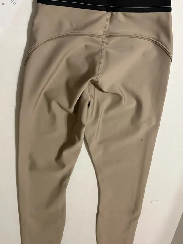 Alo XXS airlift high waist suit up legging gravel brown tan women’s black waist - Image 4