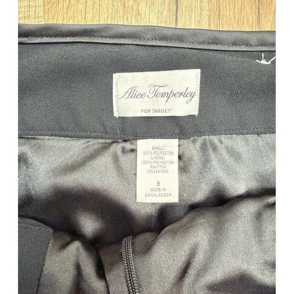 Alice Temperley for Target Black Wide‎ Leg Pants Women's 9 Button Detail - Image 4