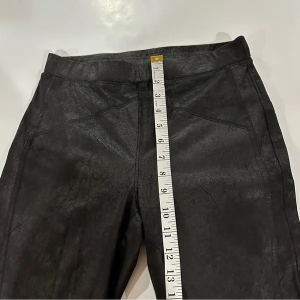 Free People Black Midnight Vegan Suede Skinny‎ Pants Size XS - Image 11
