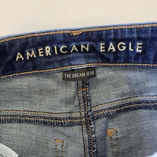 American Eagle The Dream Jean Skinny Jeans Blue Stretch Low Rise 0 Regular - Image 5