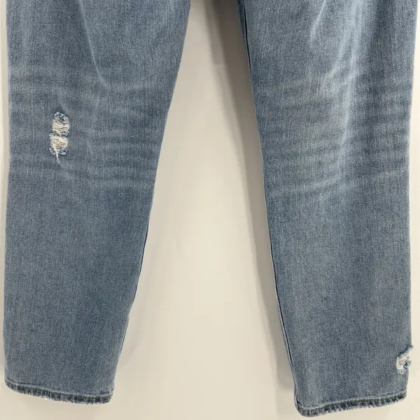 American Eagle‎ Mom Jeans Women's 8 Short Distressed High Rise Straight Leg Blue - Image 8
