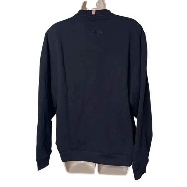 Lunya Cozy Fleece Crew Black Oversized Sweatshirt sz XS S - Image 3