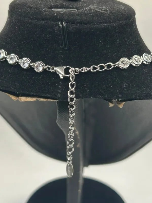 CZ Bezel Set Tennis Chain Silver 6mm 18 Inch No Pass Womens Waterproof New - Image 4