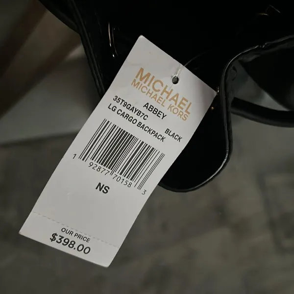 Michael Kors Abbey Large Nylon Backpack, Black New w/Tag Retail $398 - Image 8
