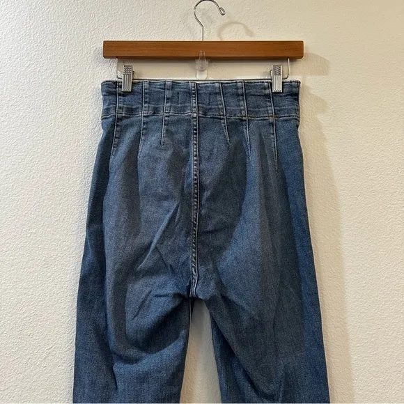 Free People We‎ The Free Jayde High Rise Flare Jeans in Sunburst Blue Size 29 - Image 9