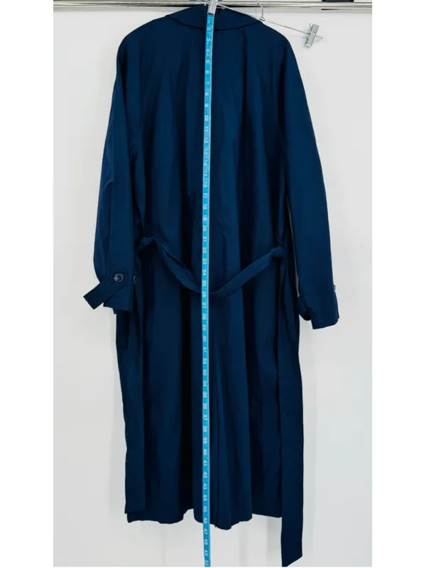 Gap Oversized Mac Trench Coat Navy Blue Size XL - Image 6