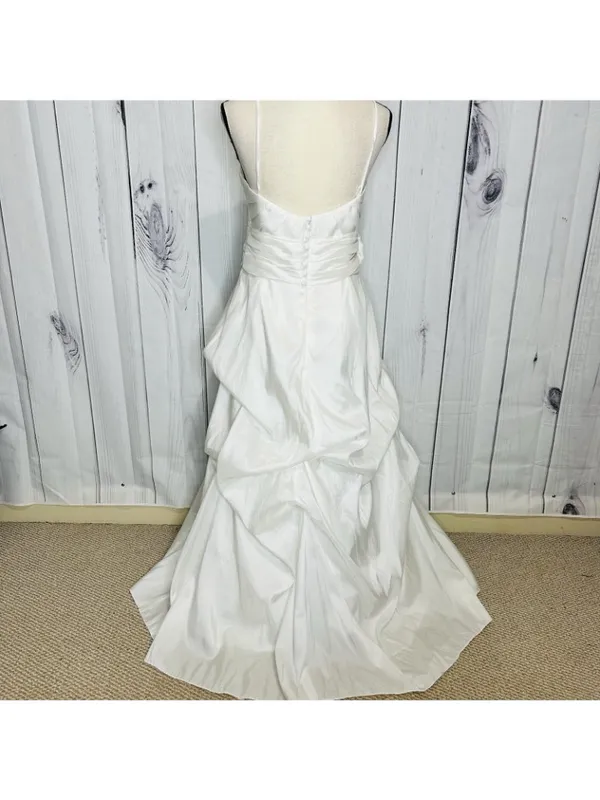Wtoo Wedding Cotillion Dress Sz 14 Worn Once Pleated Floral Applique Sweetheart - Image 8