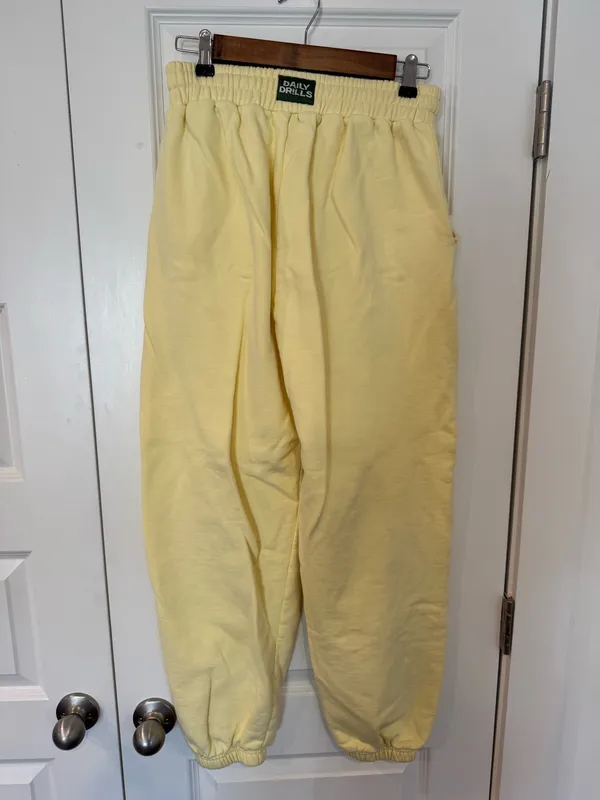 Daily Drills Yellow Henley Fleece Lined Sweatpants!!! - Image 2