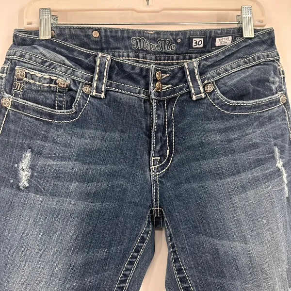 Miss Me JP5129 Boot Cut Fleur De Lis Embellished Jeans Size 30 - Image 6