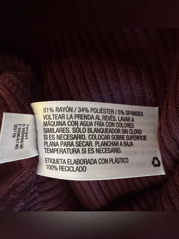Target A New Day NWT Burgundy Ribbed Long Sleeve Knit Dress M - Image 6