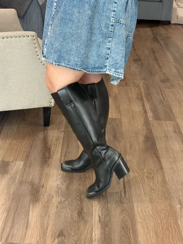 Madden Girl Knee High Leather Boots - Image 3
