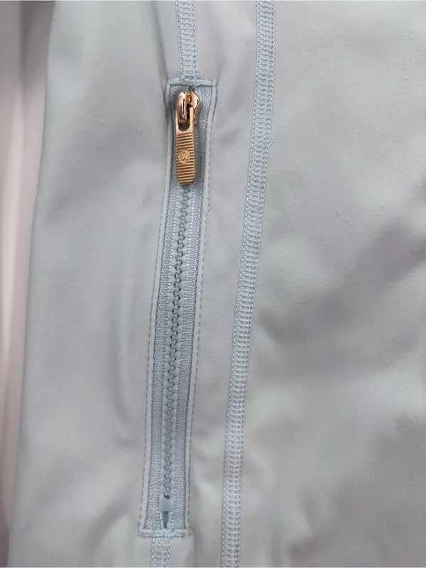 lululemon athletica Light Blue Zip-Up Bomber Jacket - Image 5