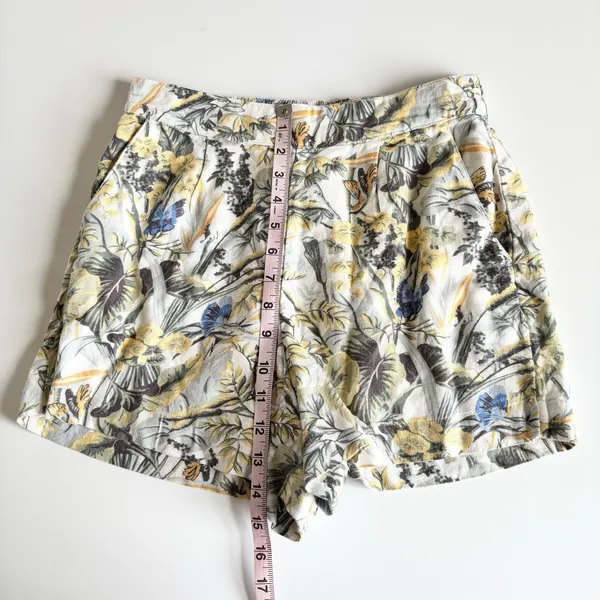 Abercrombie & Fitch Tropical Floral Linen Blend Shorts Women’s Small NWT Pull On - Image 5