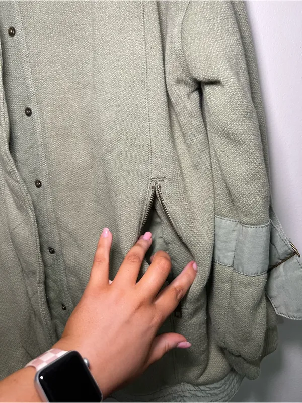 Free People Olive/Sage Green Jacket - Image 5