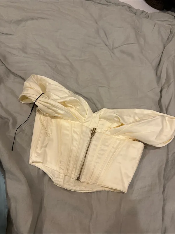 Cream off the shoulder corset top - Image 2