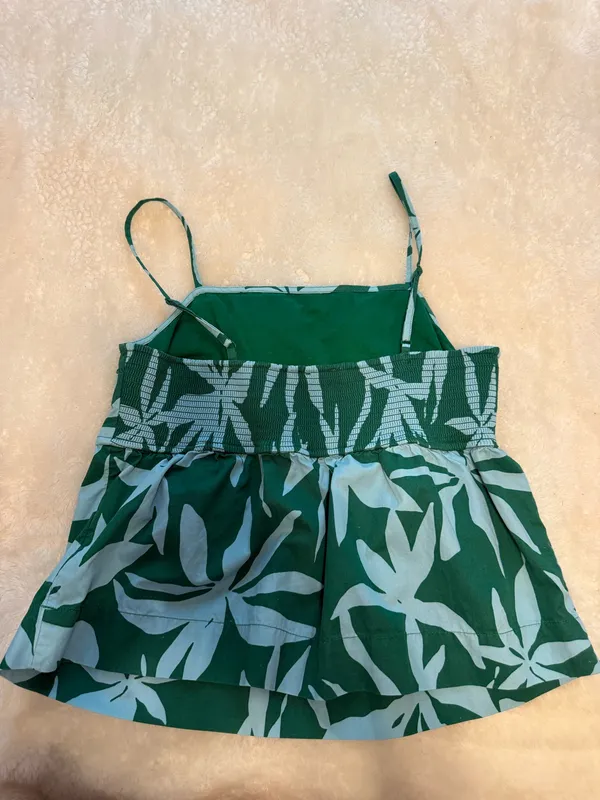 Free Assembly Green and Blue Top Floral Pattern Size S - Image 2