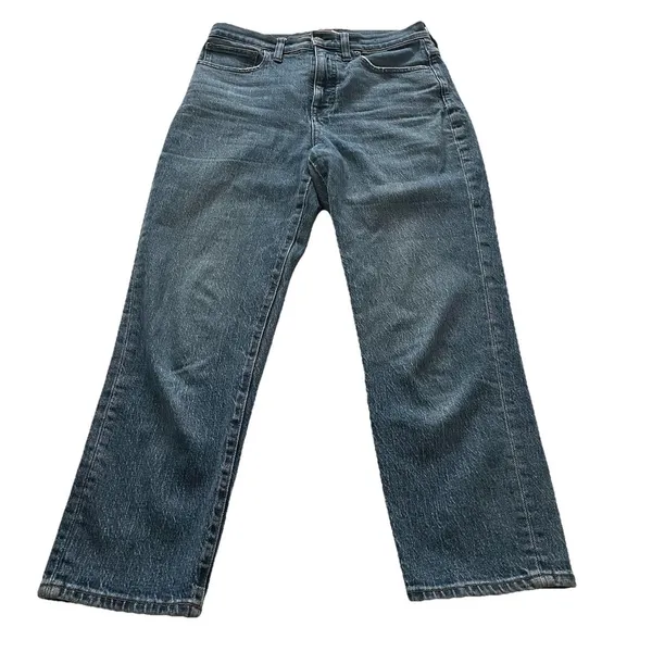 Madewell Women's Size 28 Classic Straight Leg Denim Jeans Medium Wash High Rise - Image 2