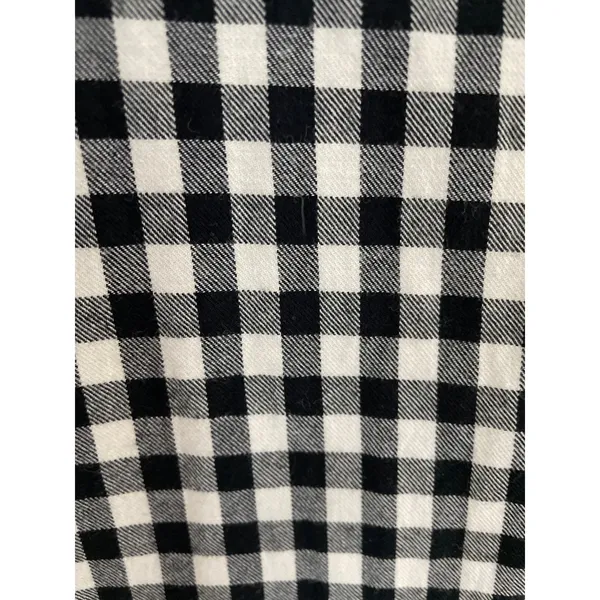 Maison Scotch Black & White Gingham Plaid Button Front Dress size Medium - Image 8