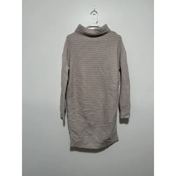 Hatch The Kendall Merino Wool Maternity Long Sleeve Sweater Dress in Oat Melange - Image 3