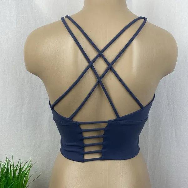 Savvi Gray Athletic Sport Cropped Bra Top NEW M - Image 5