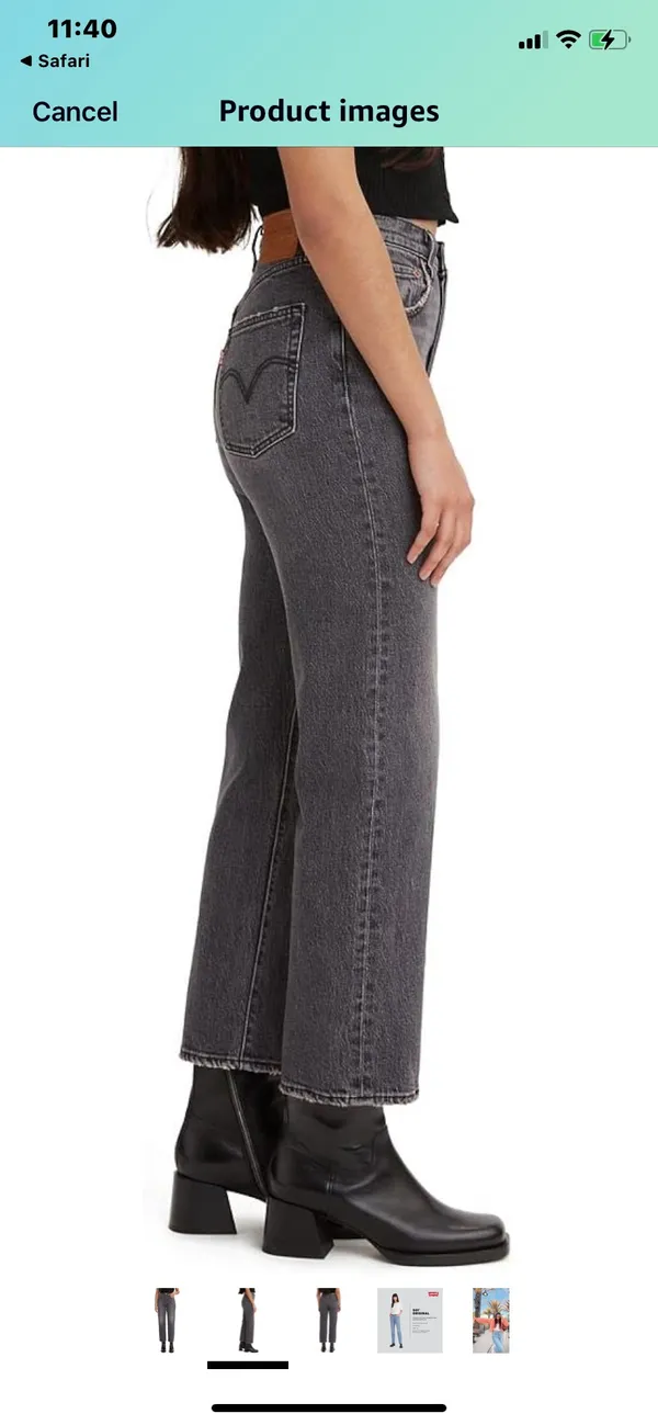 Straight Leg Black Levi’s Jeans - Image 4
