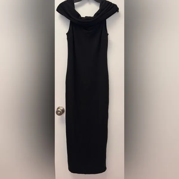 NWOT REFORMATION Josefina off the shoulder Knit Black Maxi Dress Size S - Image 8