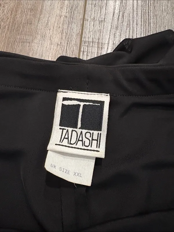 NWT Tadashi Black Carwash Asymmetrical Skirt with 3D flapper detail size XL - Image 5