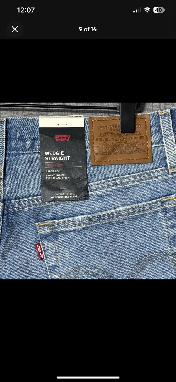 Levis Wedgie Straight Jeans Womens - Image 8