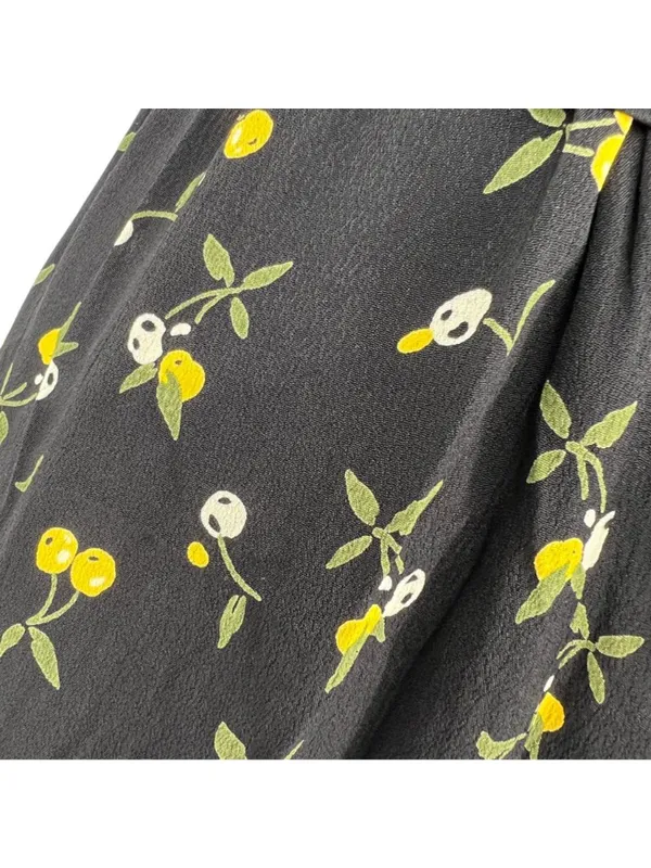 Dollz & Dames Cherry Sweetheart Wrap Dress Black Yellow Size XS Retro Pin-up - Image 12