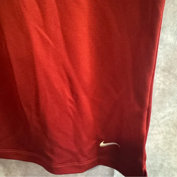 Nike Golf Women’s Large Red Sleeveless Polo Dri-Fit Shirt - Image 2