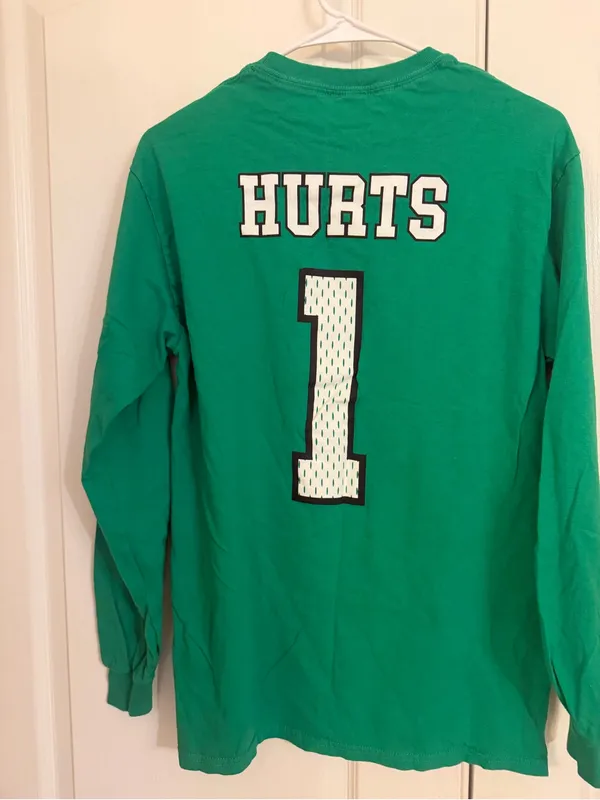 Gildan Jalen Hurts #1 (Eagles) Bright Green Crewneck Tee Unisex - Image 4