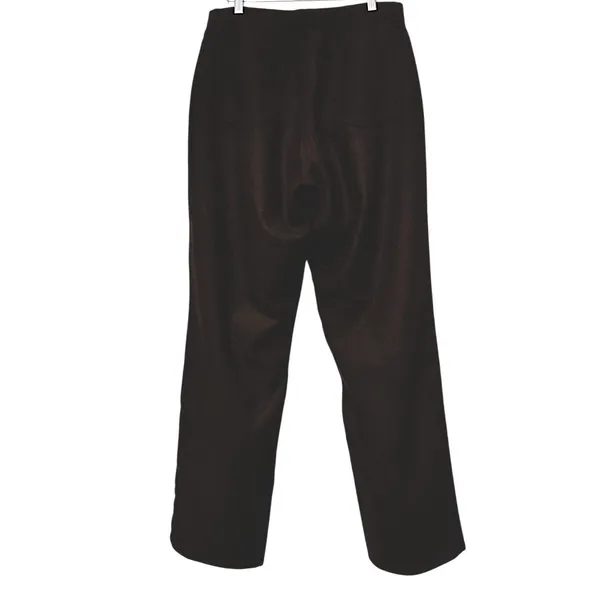 Eddie Bauer Late 90’s Dark Brown Wool High Rise Straight Leg Trousers Sz 12 - Image 2
