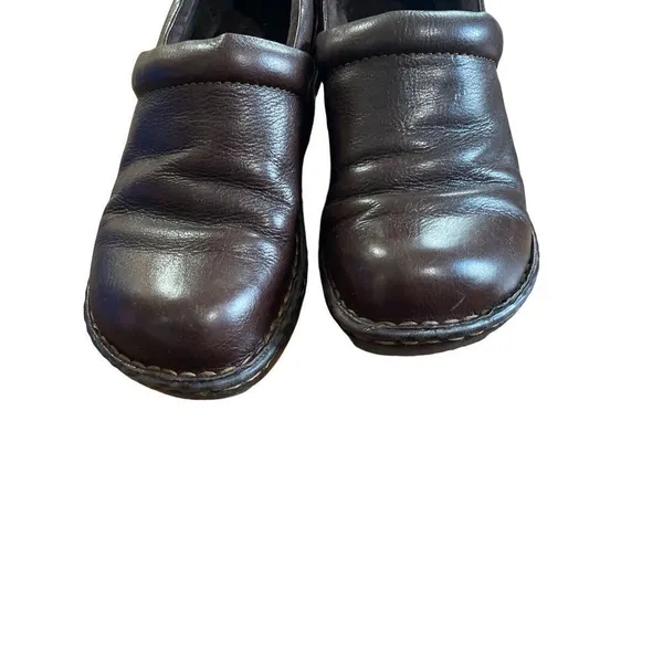 BOC dark brown leather‎ upper Peggy Clogs sz 8 - Image 6