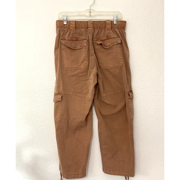 Old Navy Cargo Barrel Leg Casual Indie Sleaze Cotton Coco Brown Mid Rise Pants - Image 6