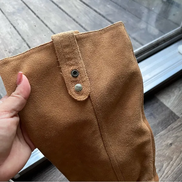 UGG Tan Heeled Suede Boots - Image 7