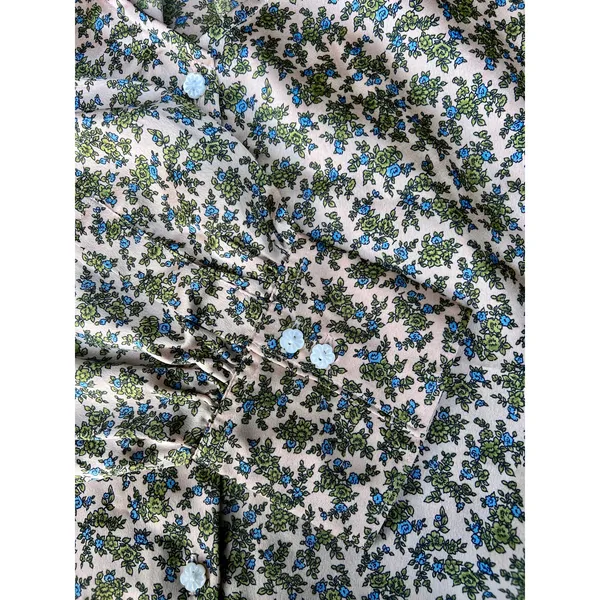 Women's Levis XL Delany Button Front Blouse Flowy Satin Floral - Image 7