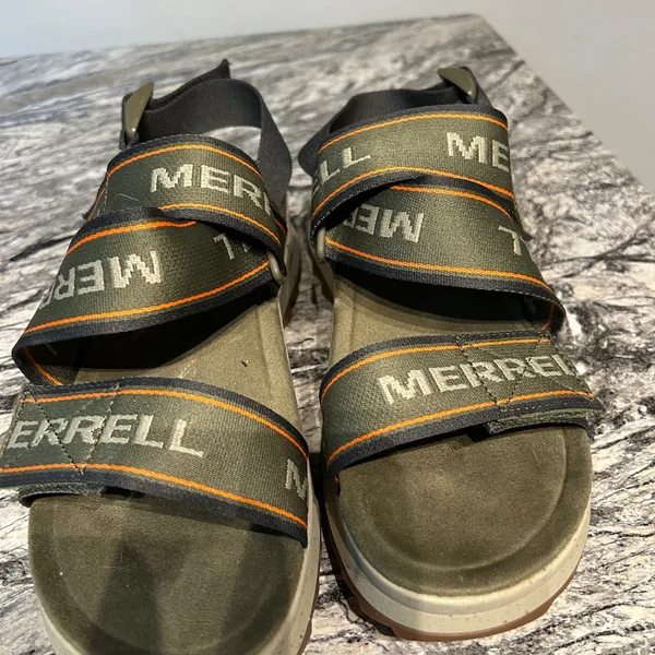 Merrell Olive and Orange Strap Sandals - Image 4