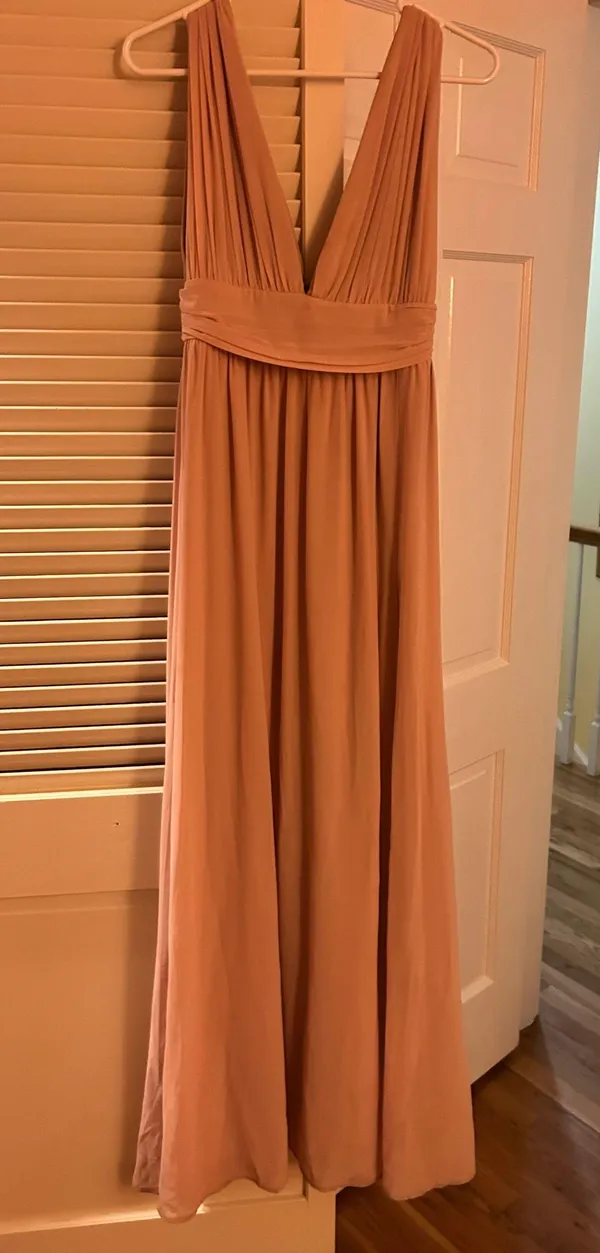 Lulus Pink Plunging Formal Dress - Image 3