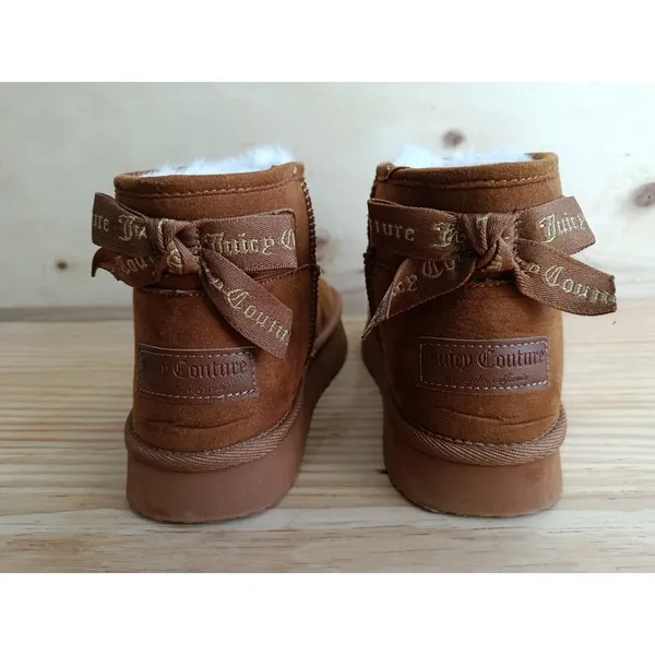Juicy Couture Women's Olden Platform Booties | Brown Suede | Size 5 US Winter - Image 7