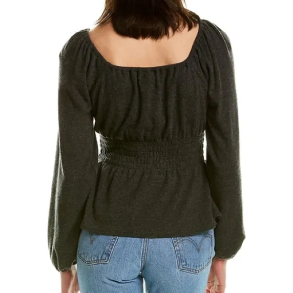 MADEWELL Smocked Peasant Top Womens Size Regency Milkmaid Cottagecore Whimsical - Image 3