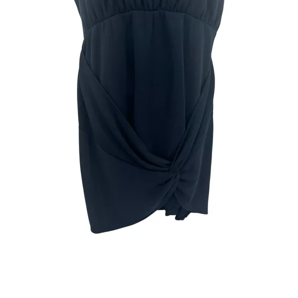Free People Runaway Knit Mini Dress‎ Sleeveless Draped Black Size XL - Image 5